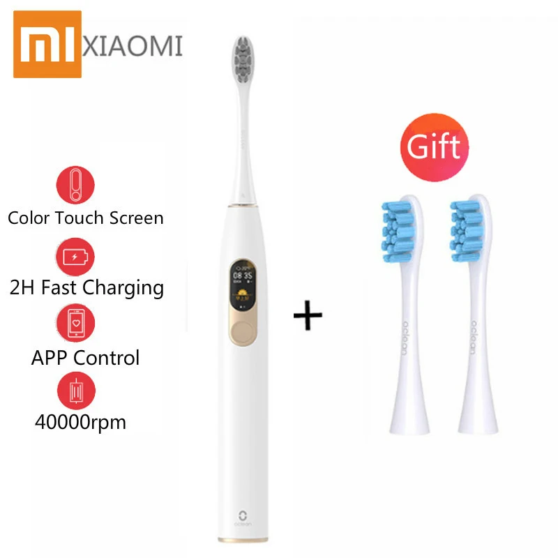 Xiaomi Mijia Smart Sonic электрическая зубная щетка bluetooth 4,0 умная цветная отбеливающая резинка для сенсорного экрана для домашнего использования