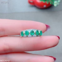 kjjeaxcmy fine jewelry 925 sterling silver inlaid natural gemstone emerald luxury womans female girl miss new ring