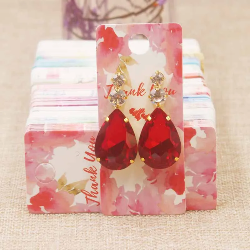 Картонная упаковка для сережек и карт 4 Х9 см 50 шт.|Упаковка стойки украшений| |