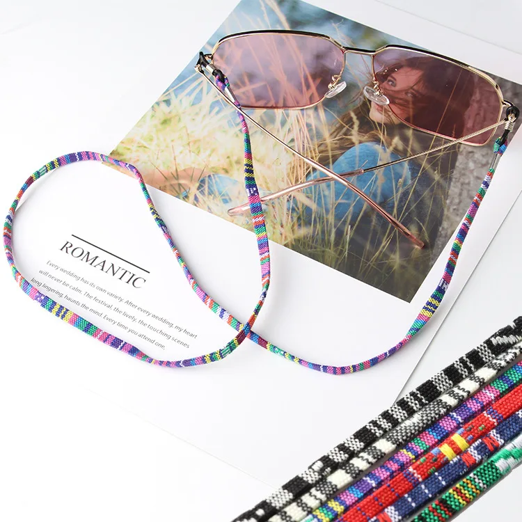 

Bohemia Style Glasses Chain Neck Holder Strap Sunglasses Eyewear Nylon Cord For Adult Children Anti-slip Sunglasses Chain