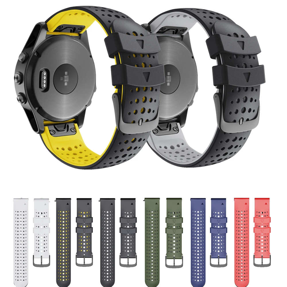 Ремешок силиконовый для Garmin Fenix 6 6Pro 5 5Plus S60 S62 forerunner 935 945 Watch Easyfit 22 мм | Электроника