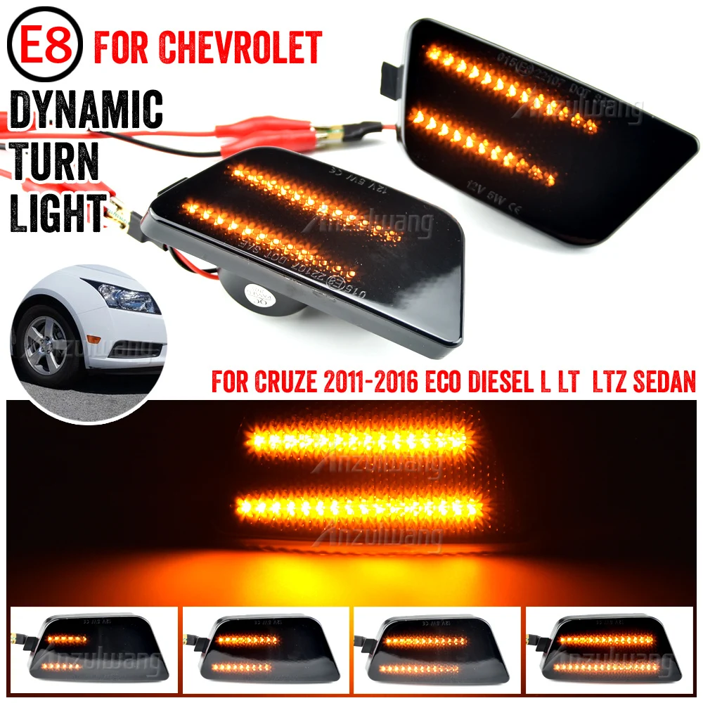 

LED Turn Signal Side Marker Light For Chevrolet Cruze Limited Diesel Eco L LS LT LTZ Dynamic Blinker Scroll Flasher Lamp 2011-16