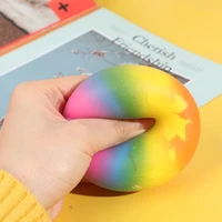 rainbow color anti stress reliever balls toy stress ball toy squeezable stress squishye toy stress relief ball anti stress toys