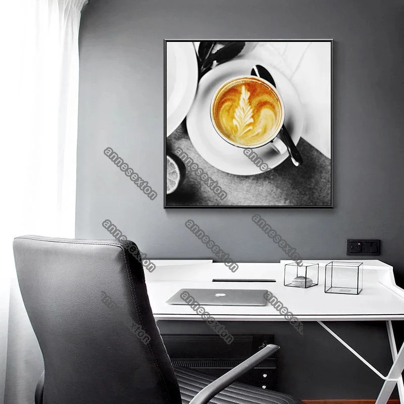 

Quaint Art Landscape Picture Yellow Morning Coffee Wheat Ears Modern Canvas Painting Poster and Print for Home Rooms Wall Decora