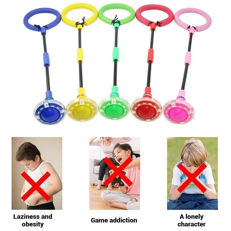 

Flash Jumping Ring Educational Skip Ball Skipit Jump Rope Exercise Skipping Fun Toy Colorful Flashing Fitness Toy