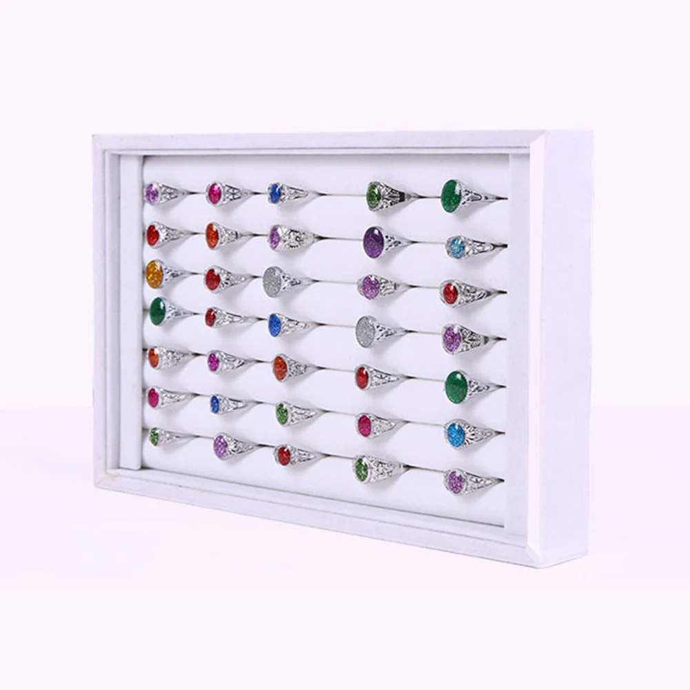New Women Girls Ring Earrings Organizer Ear Studs Display Stand Holder Rack Tray Plate Box Case | Украшения и аксессуары
