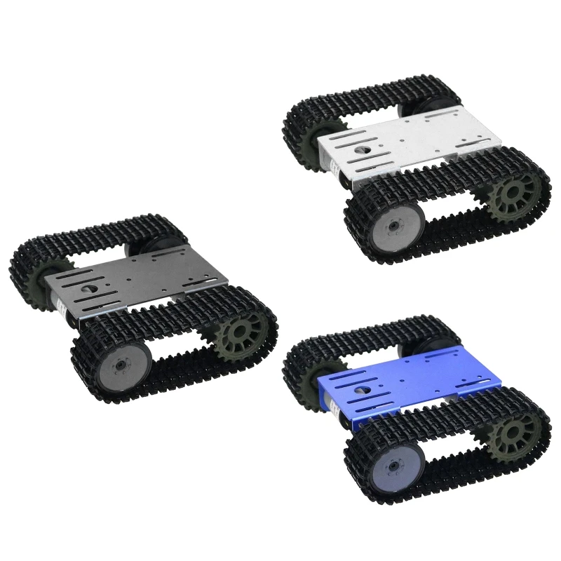 

Aluminum Alloy DIY Mounting Robot Tank Vehicle Track Chassis Metal Panel Motor Driving Wheel Assembly Kit for Smart Car