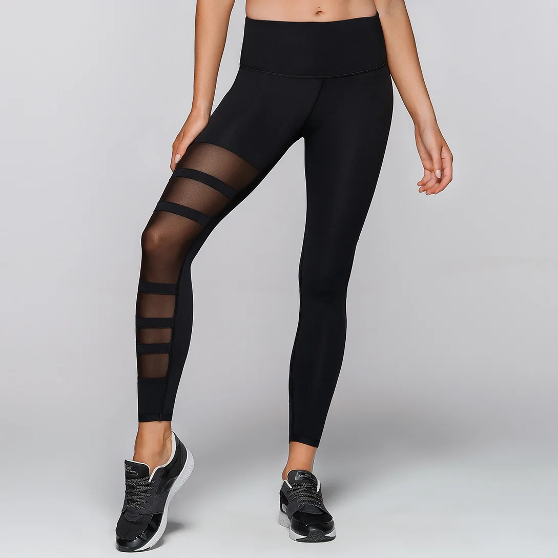 

Women Yoga Leggings Mesh Black Seamess Stretch Slim Yoga Sweatpants Workout Gym Wear Fitness Running Sportswear Mujer Pantalones