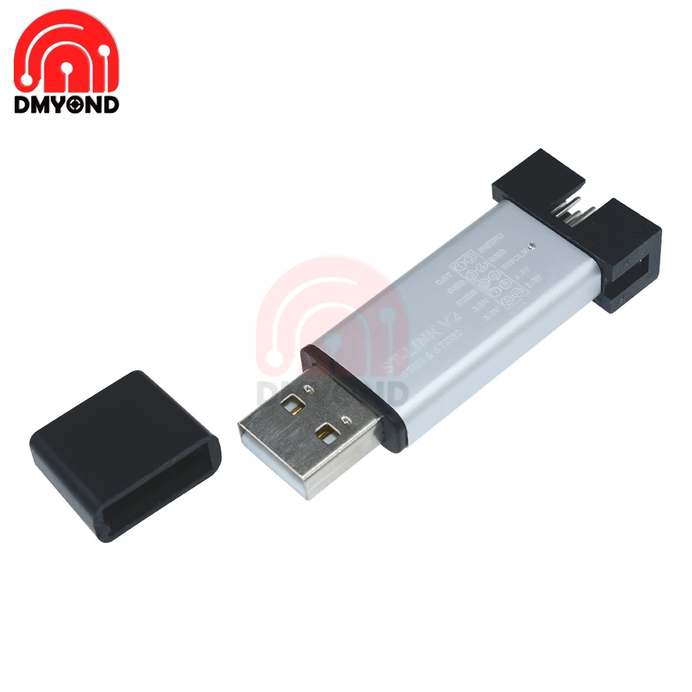 Симулятор загрузки ST-Link V2 Mini STM8 программатор с крышкой кабель A41 DuPont для STM32