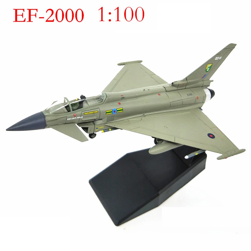 1:100 британских ВВС Европейский EF2000 модель самолета из сплава статическая