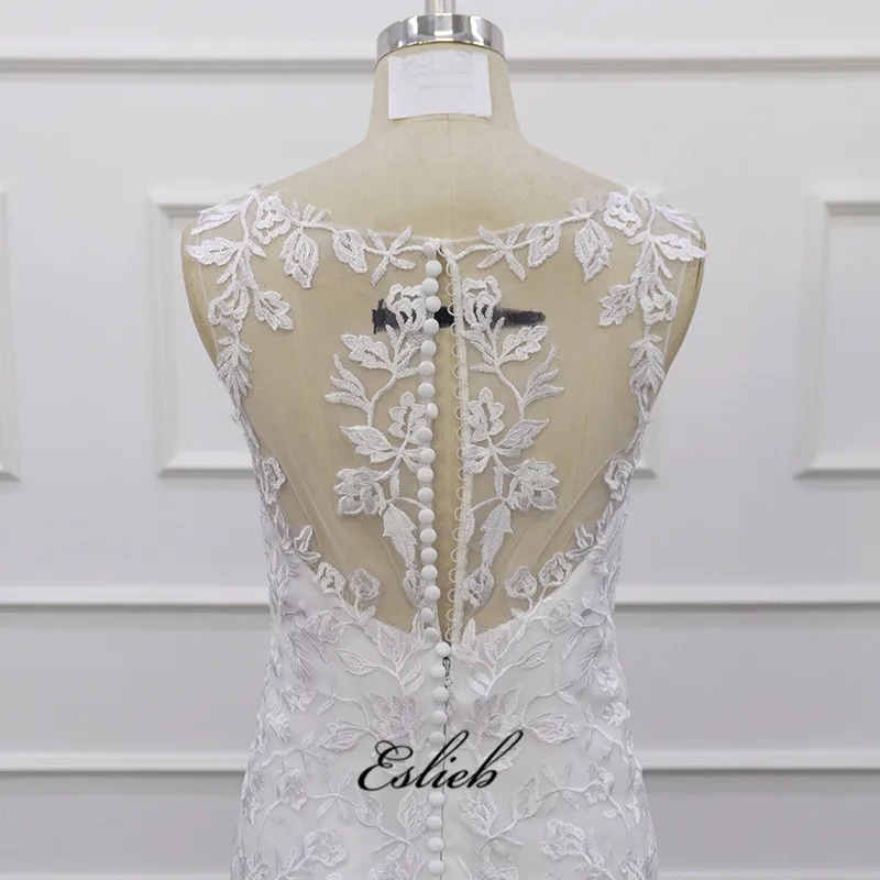 

Eslieb Free Shipping Wedding Dress Custom made Simple Lace wedding dresses Mermaid wedding dress 2020 Vestido de Noiva