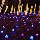 Разноцветная Водонепроницаемая светодиодная гирлянда IP66 на солнечной батарее, садовый декоративный светильник в виде грибов, s садовая гирлянда для мебели, скасветильник с солнечной батареей