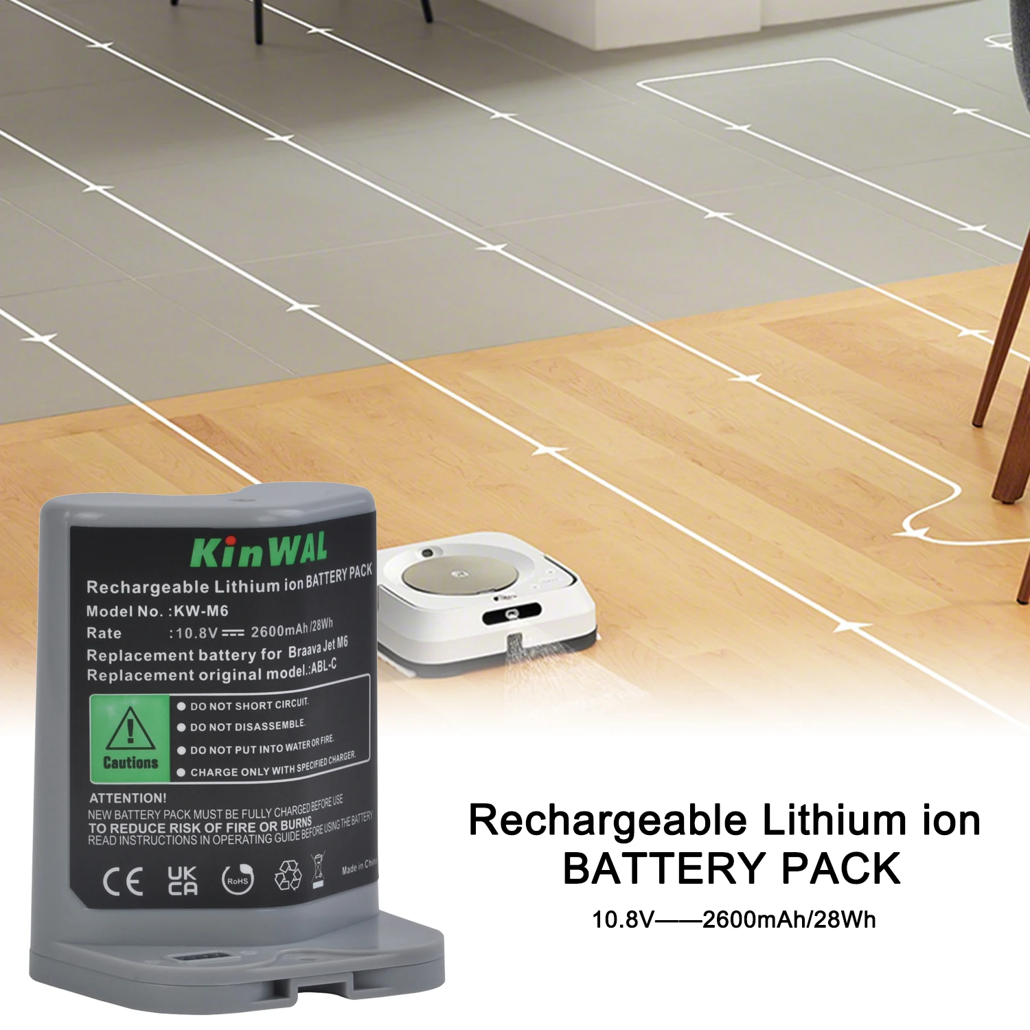 Аккумулятор для пылесоса iRobot Braava Jet M6 2600 мА · ч | Электроника