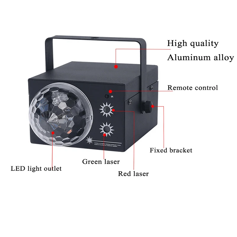 64 в 1 RGB Рождественский светодиодный прожектор DJ лазерный сценический светильник