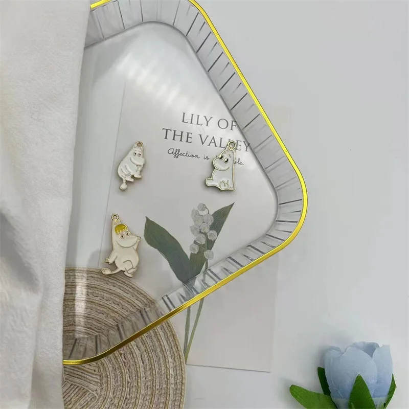 10 шт./лот Kc золотые милые капающие серьги-подвески в виде бегемота Брелок