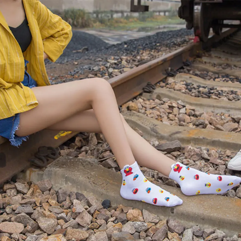 Носки для женщин и мужчин в уличном стиле с героями Улица Сезам носки персонажами