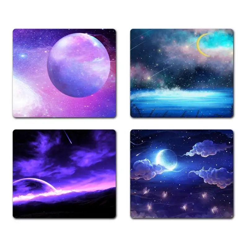 

Игровой коврик для мыши Starry sky из натурального каучука, Настольный коврик, Нескользящая подушка, квадратная толщина 2 мм