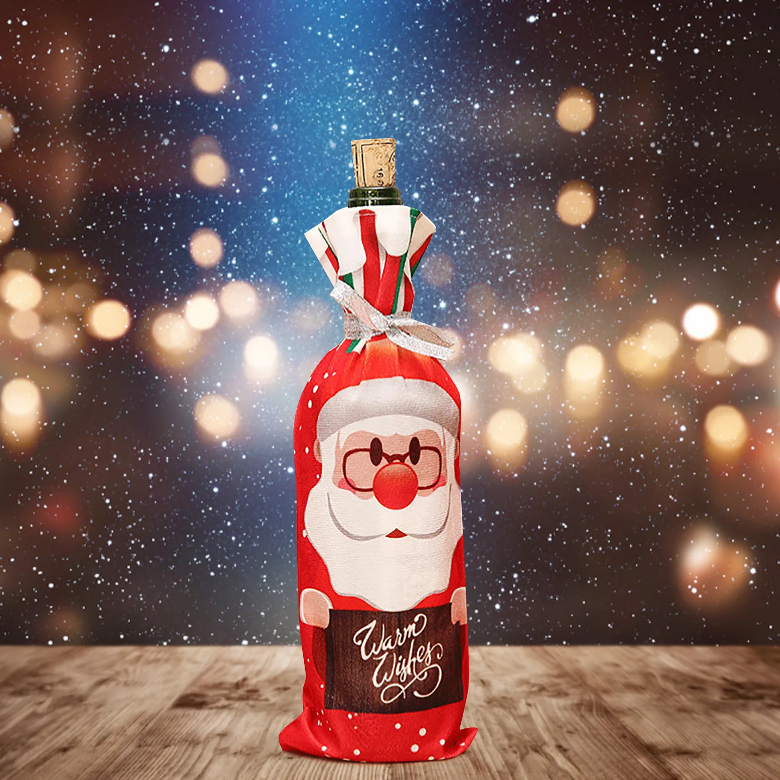 Набор Винных Бутылок с Санта-Клаусом, украшение для стола, женская сумка, декор для нового года 2022