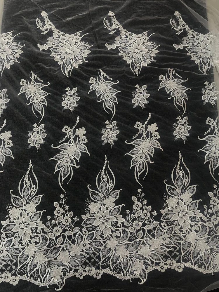 Модное платье кружевная Свадебная ткань вискоза цвета слоновой кости 135 см