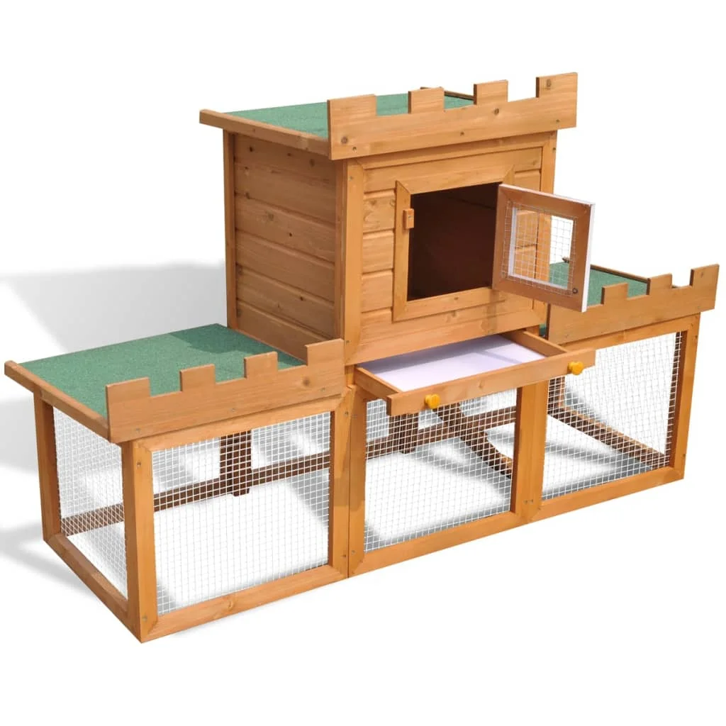 

Outdoor Large Rabbit Hutch House Pet Cage Single House