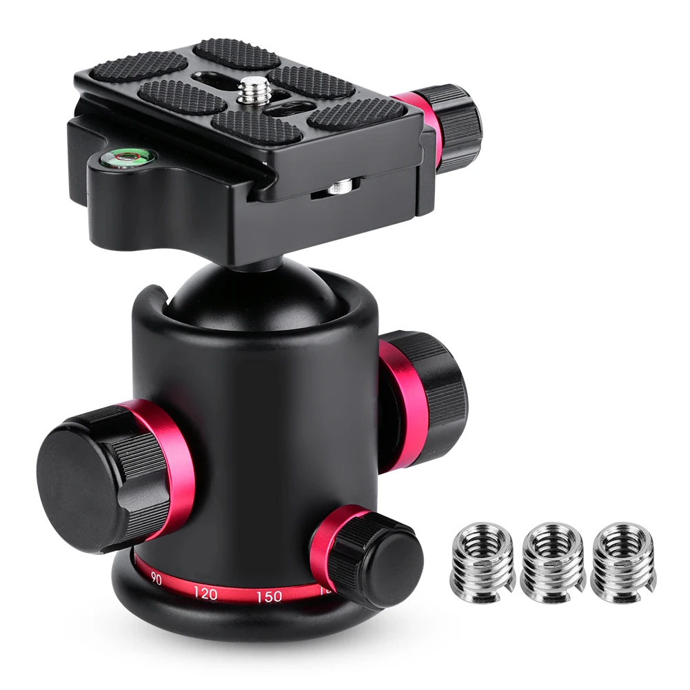 

Tripod Ball Head Rotating Panoramic with 3pcs 1/4" to 3/8" Screw Adapter