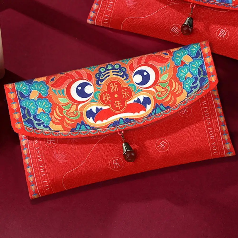 

Модный китайский новый год тигровый год Тигра Hongbao праздник весны красный конверт счастливый деньги сумка ткань красный новогодние подарки