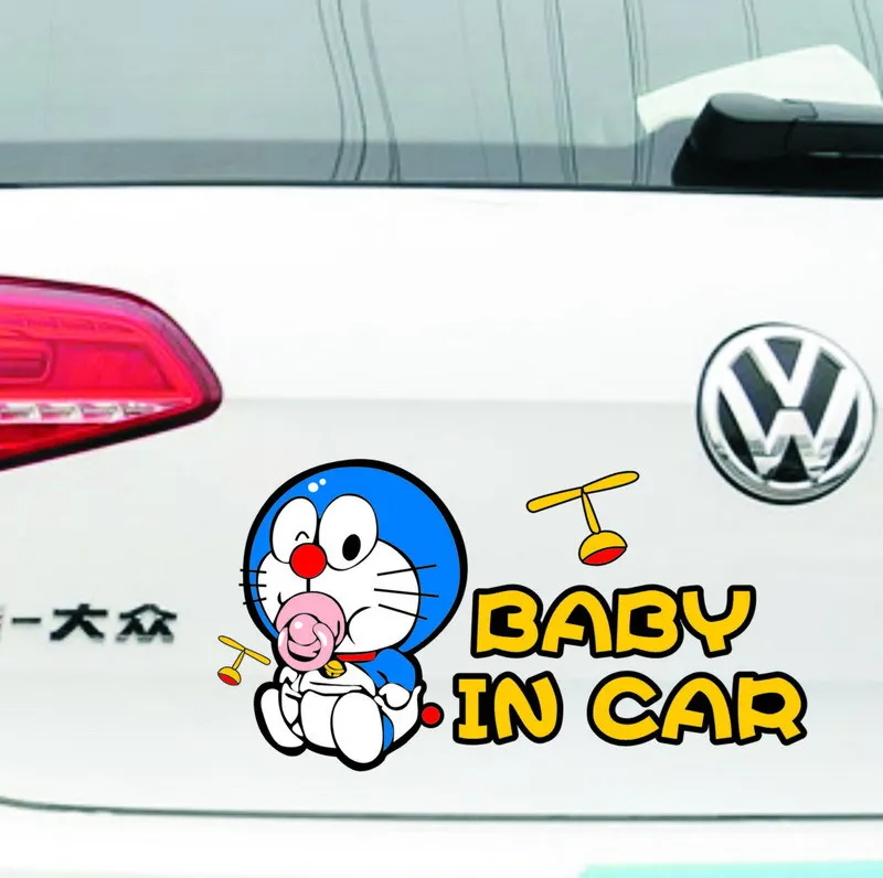 19 см * 11 Doraemon Baby IN Car On Board Мультяшные милые автомобильные наклейки креативные