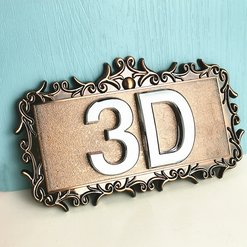 Personalized 2-4 Digits Door Plate House Number Customized Plates For Home Gates Hotel Room Sign ABS Plastic |