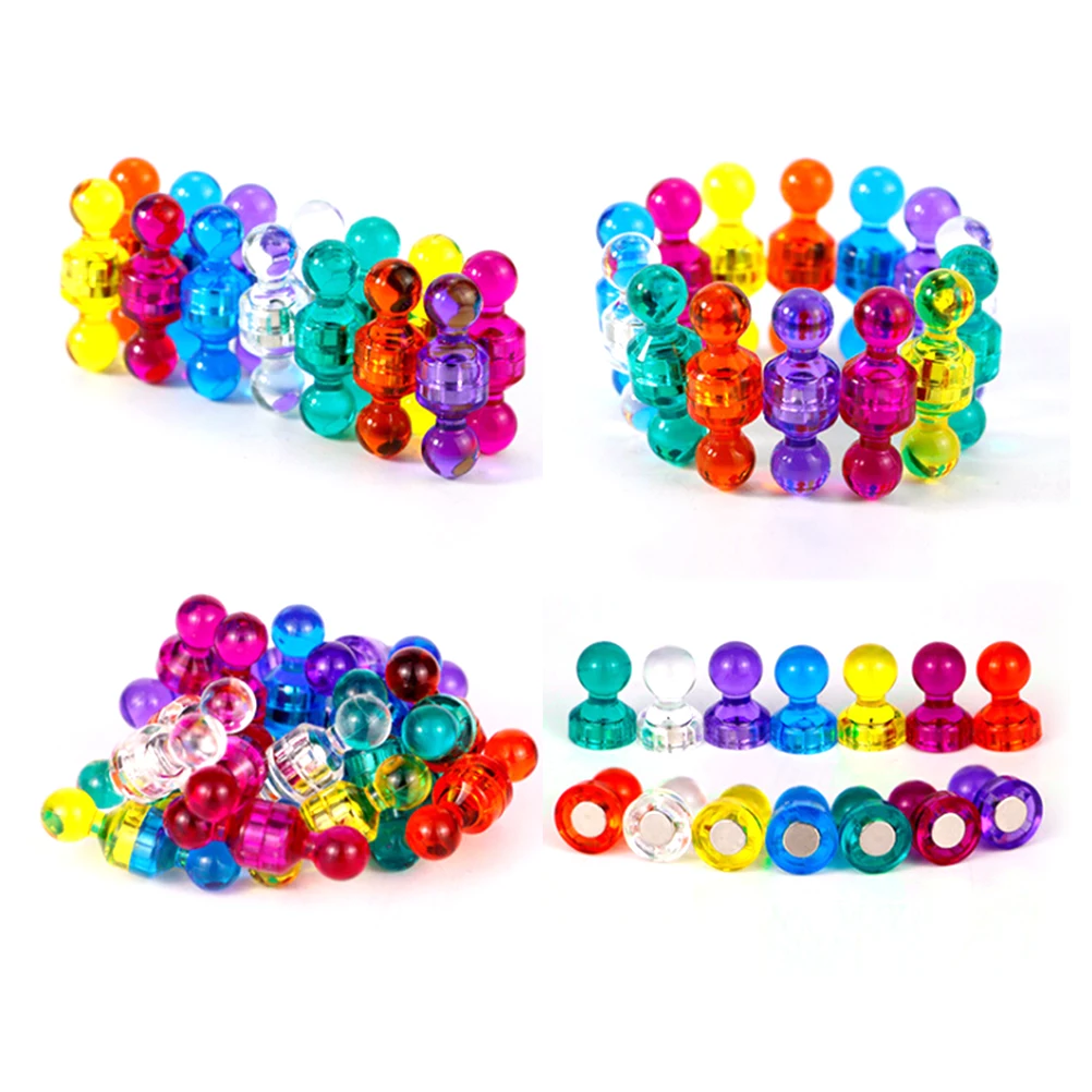 

Strong Colored Magnets DIY Whiteboard Random Color 10 pcs Magnetic Thumbtacks Neodymium Noticeboard Skittle Pin