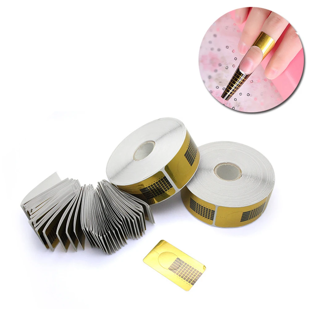 Профессиональные гелевые насадки для ногтей золотистые u образные гелевая Форма