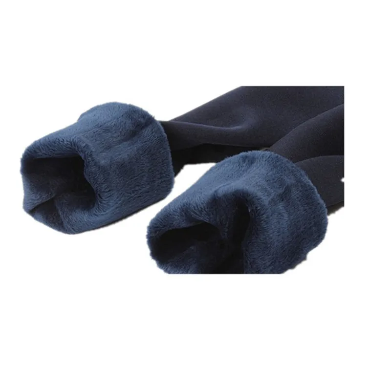 

Warm Women's Plus Velvet Winter Leggings Ankle-Length Keep Warm Solid Pants High Waist Large Size Women Leggings