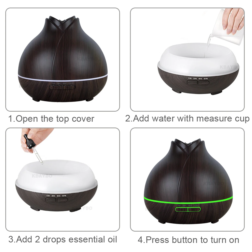 Увлажнитель воздуха ультразвуковой с отделкой под дерево 400 мл | Бытовая техника