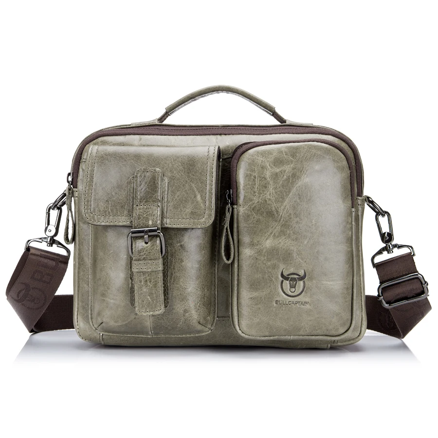 Мужская сумка через плечо BULL CAPTAIN сумка-мессенджер из натуральной воловьей кожи с