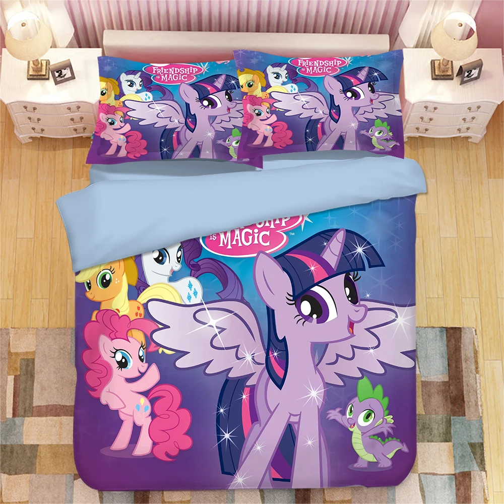 Постельное белье My Little Pony с 3D принтом Комплект постельного белья пододеяльник