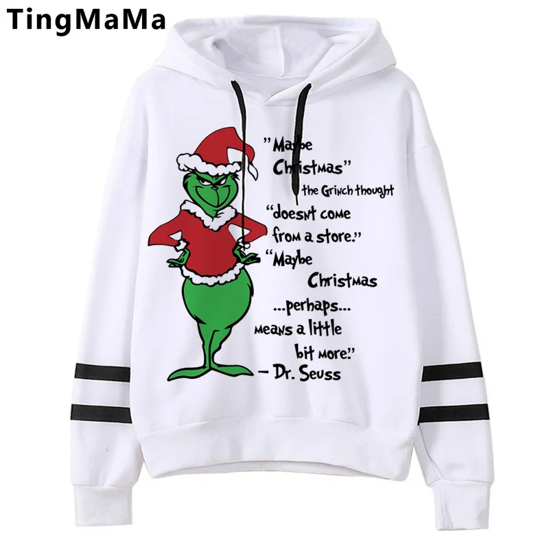 

Grinch Christmas hoodies female 2021 Oversized Korea printed women hoody plus size printed
