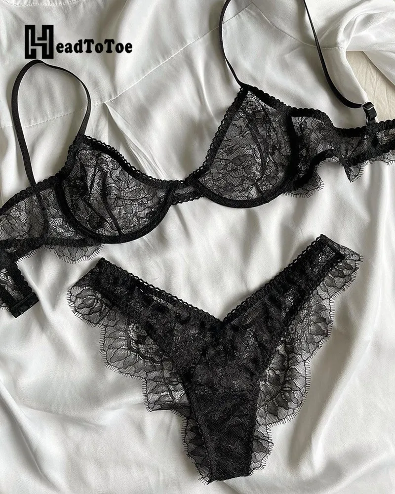 

Соблазнительные кружевные комплекты с бюстгальтером на бретельках