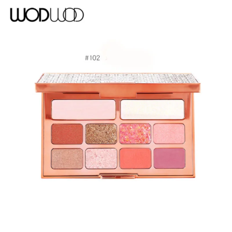 10 цветов Обнаженная Сияющие тени для век Палитра Водонепроницаемый Дымчатая