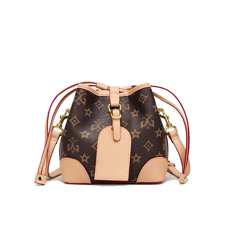 

Genuine Leather Handbags 2021 New Fashion Printing One Shoulder Messenger Bucket bag Designer Handbags High Quality Gg