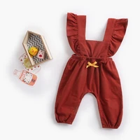 child baby infant cotton linen suspender strap pure cotton onesie baby bodysuit romper crawling baby harness clothing