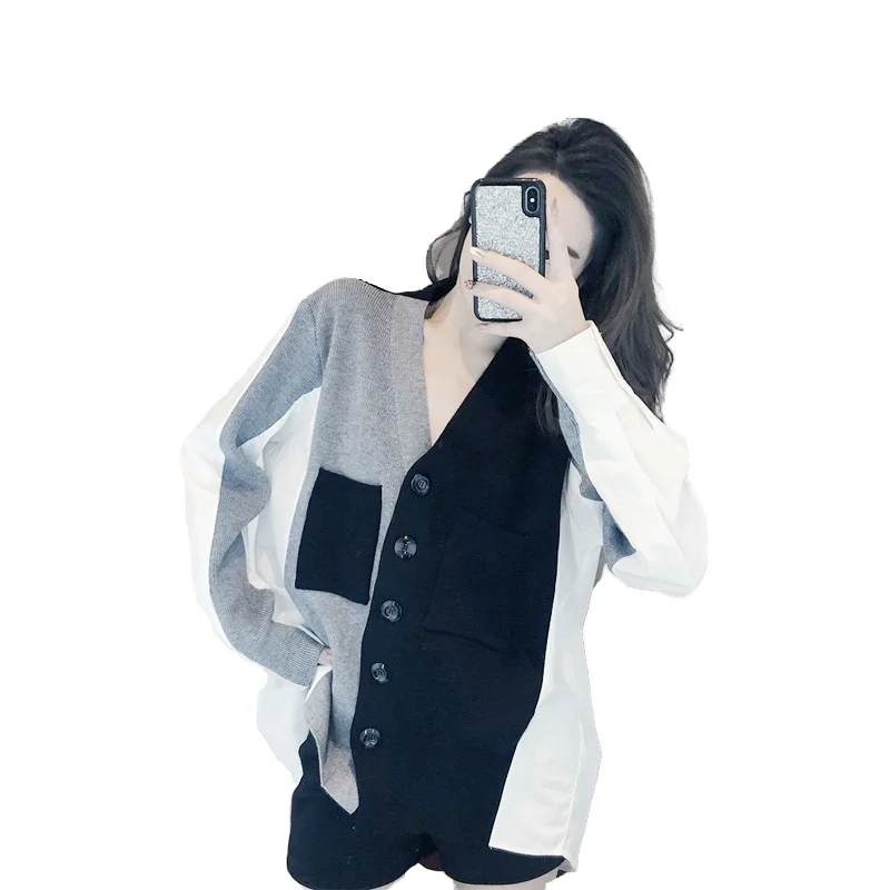 

Knitted Coat Women's Spring and Autumn 2021 New Long Sleeve Loose and Versatile Spring Coat