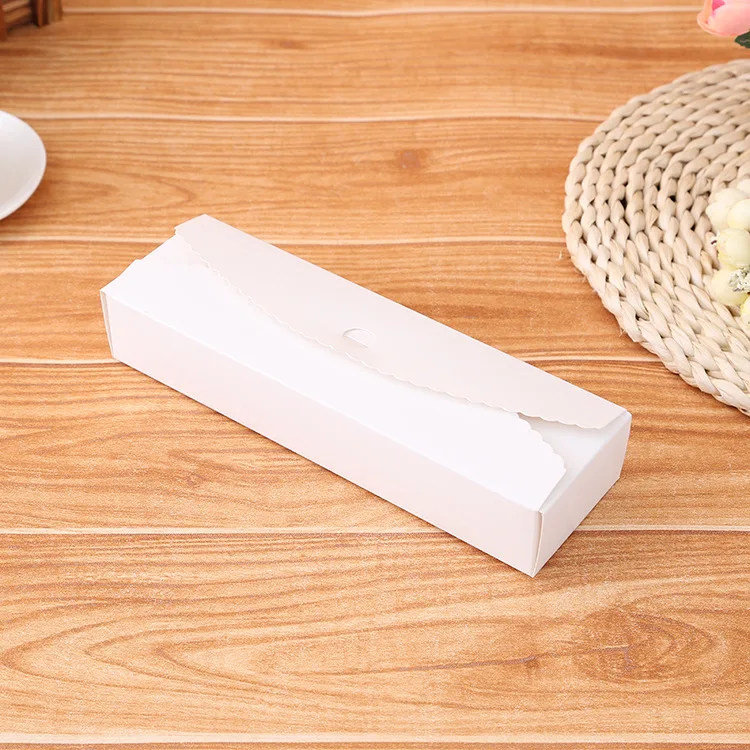 10 шт. Подарочная коробка из крафт-бумаги белый/черный/красный Макаруны длинная