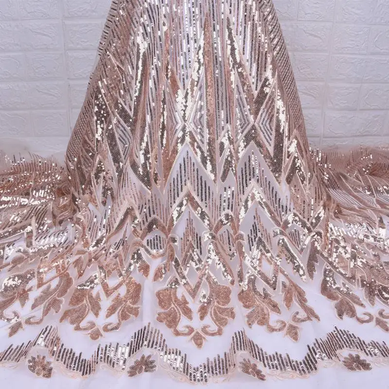 Французское кружево с блестками цвета шампанского золотистого африканская