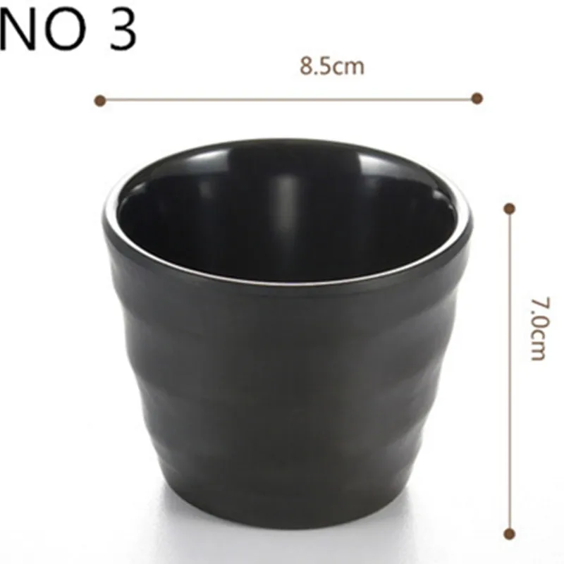 A5 черная матовая чашка из меламина для воды ресторана отеля домашнего чая чистки