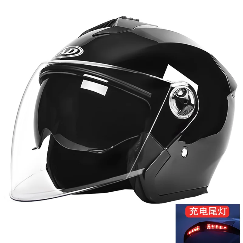 

LED Smart Half Helmets 3/4 Crash Moto Safety For Adults Motorcycle Riding Cycling Road Ski Electric Scooter Helmet Spring Summer