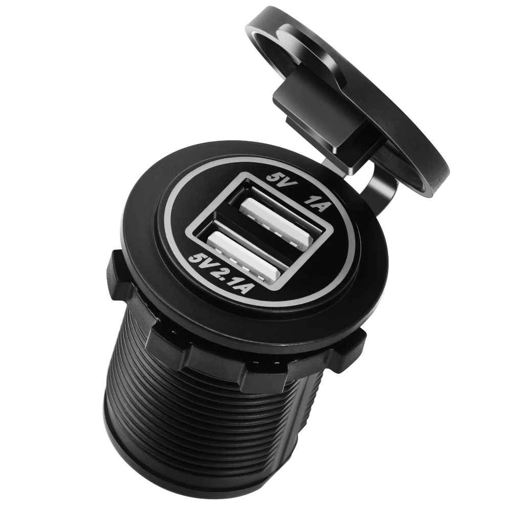 Автомобильное зарядное устройство с двумя портами USB адаптер питания