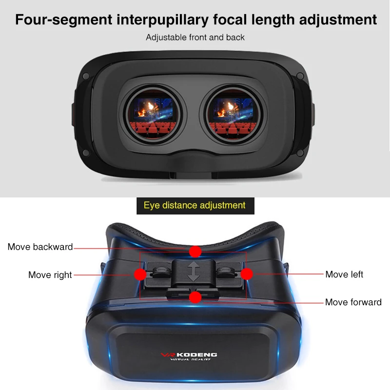 

Original 3D Virtual Reality VR Glasses Support 0-600 Myopia Binocular 3D Glasses Headset VR for 4-7 Inch IOS Android Smartphone