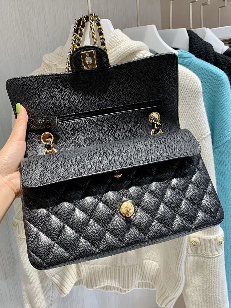 

Top Designer Caviar 100% Genuine Leather Ladies Handbags Ladies Cowhide Handbags Wallets Ladies Messenger Bags Qui Stitched Flap