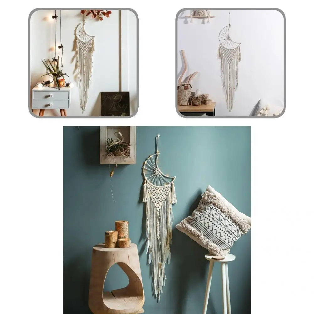 

Модный настенный гобелен «Ловец снов» без запаха, хлопковый гобелен, дизайн Луны для детской комнаты