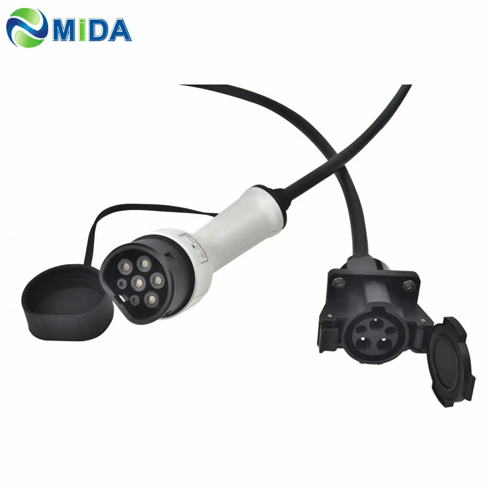 32Amp однофазный IEC 62196 Тип 2 гнездовой разъем для разъема типа 1 EV зарядный кабель