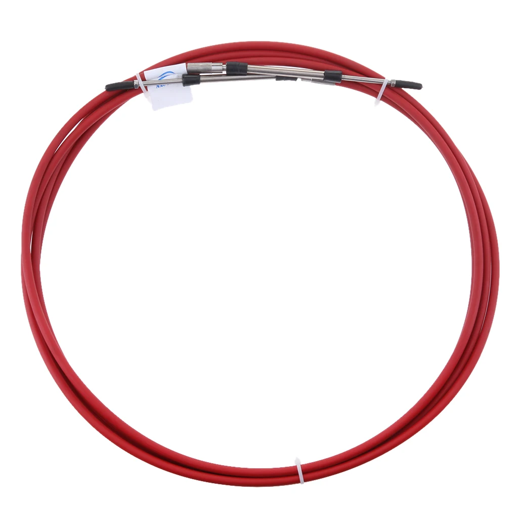 

2pcs Red 080 Series Type Boat Marine Throttle & Shift Control Cable 8 FT